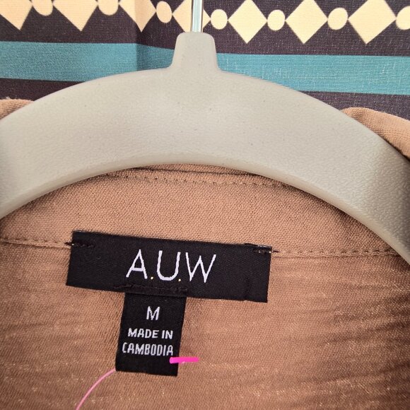 AUW Womens Tie Front SHIRT - Picture 3 of 4